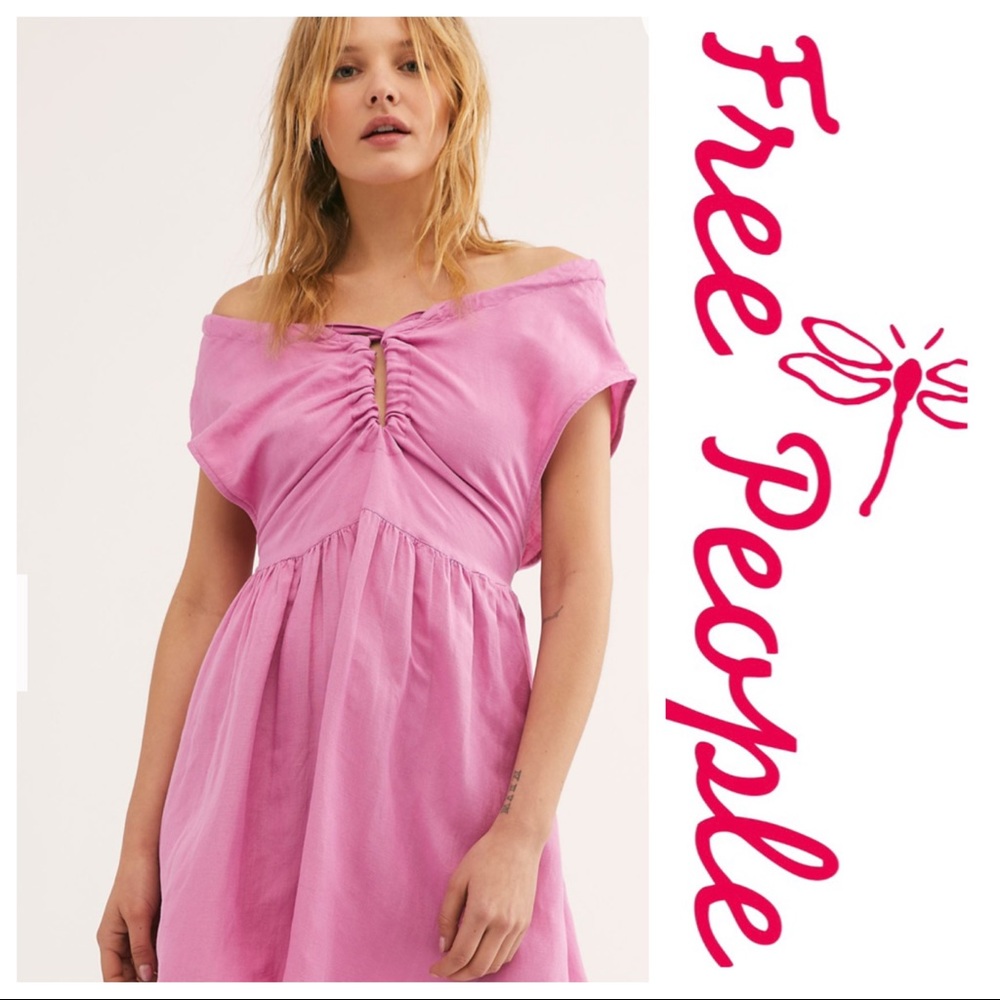 ❌sold❌Free People • Olivia Orchid Cutout Dress - Picture 2 of 8